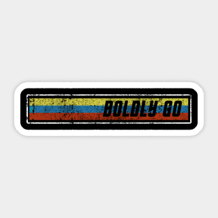 Boldly Go Retro Sticker